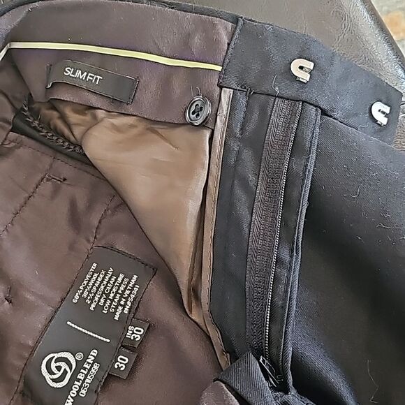 Louis Raphael Mens Black Dress Pants Slim Fit 30x30. Excellent Condition! - Picture 6 of 7